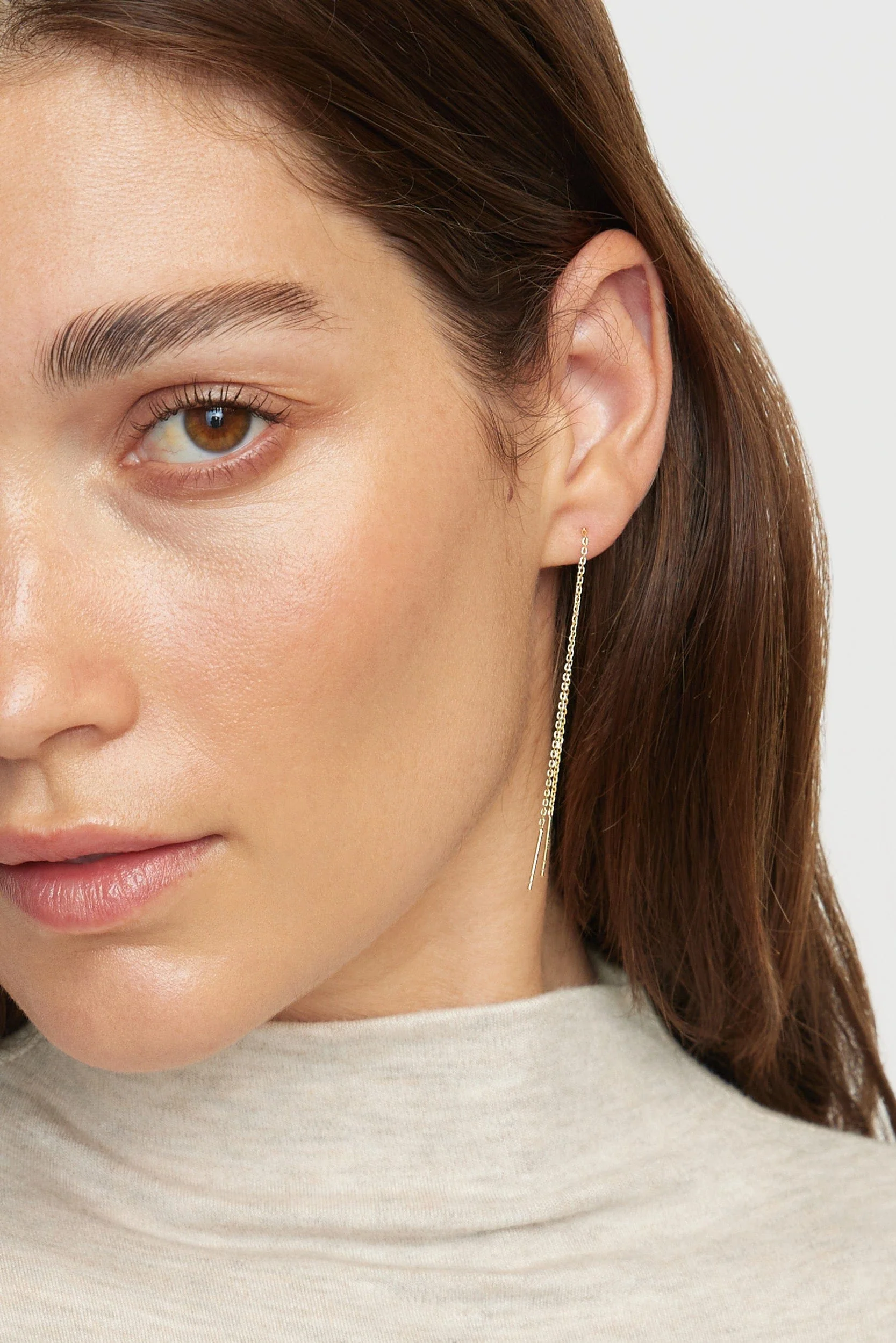 14K Gold Threader Earrings - Image 3