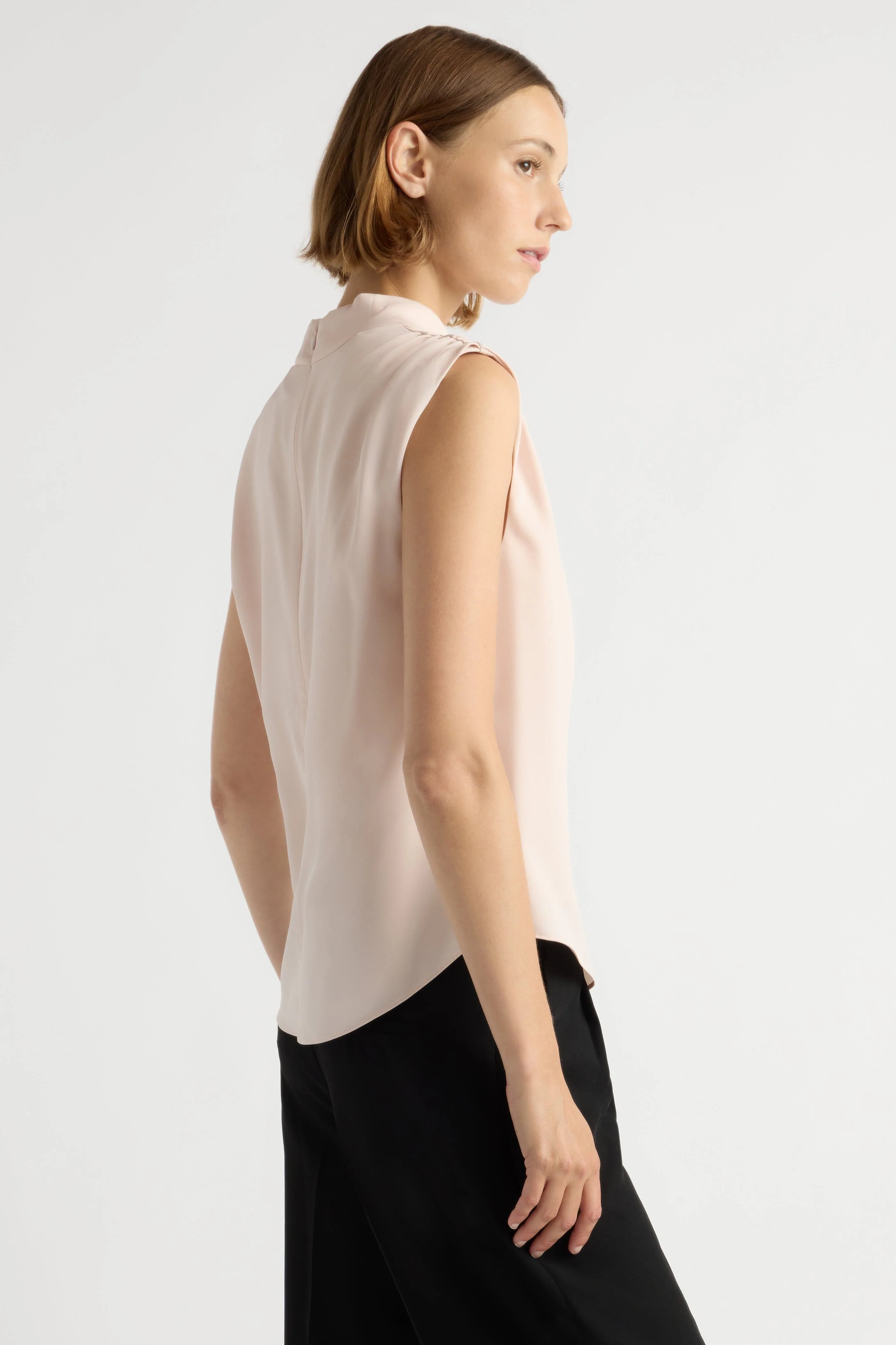 Allegra Gathered-Neck Sleeveless Blouse - Image 10