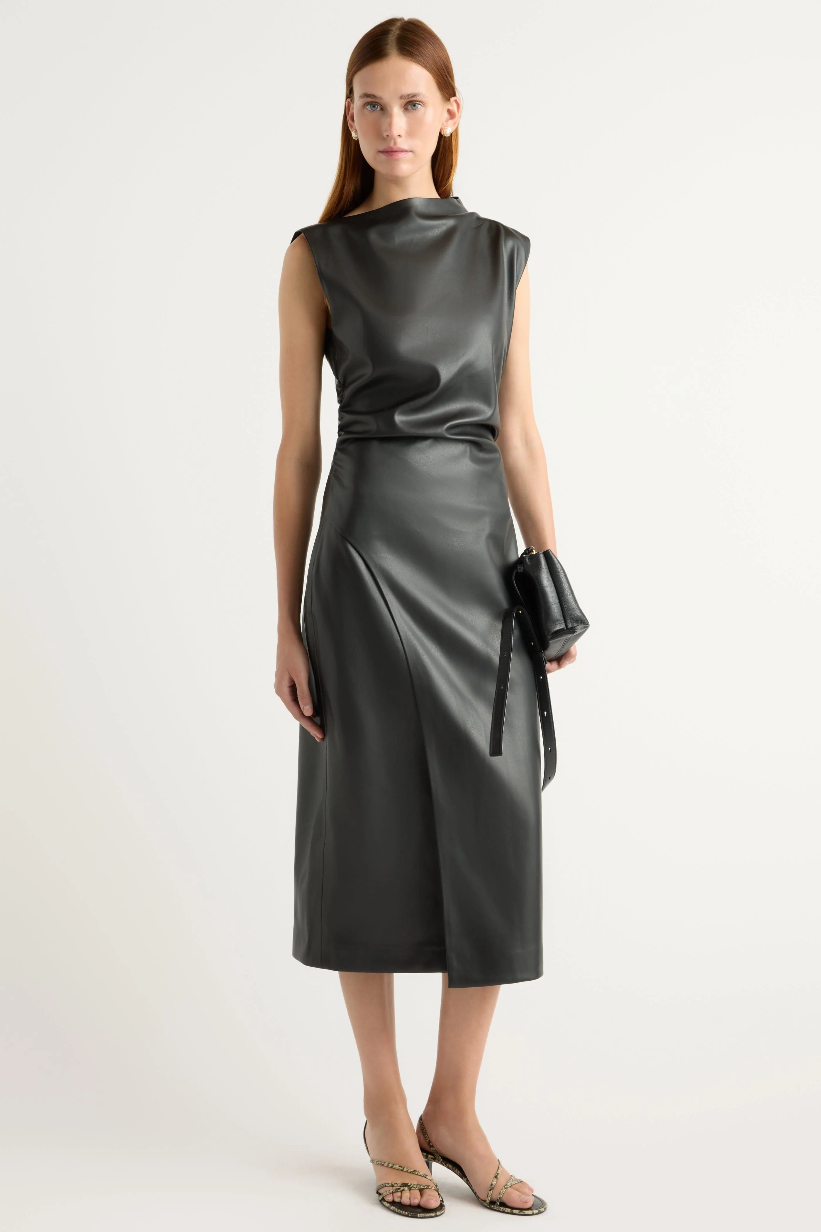 Channing Vegan Leather Dress - Image 4