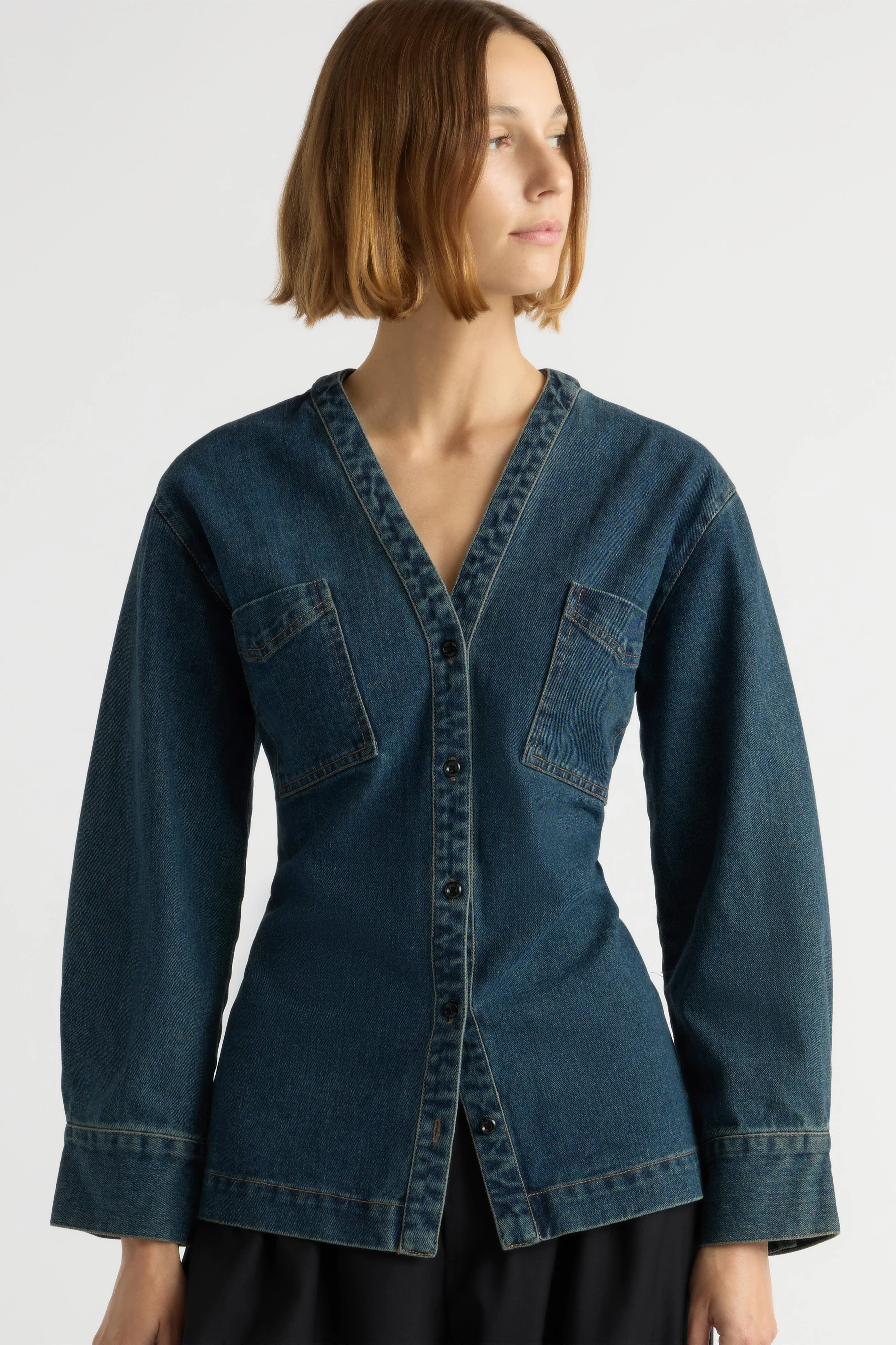 Emmett Cinch-Waist Denim Jacket - Image 10