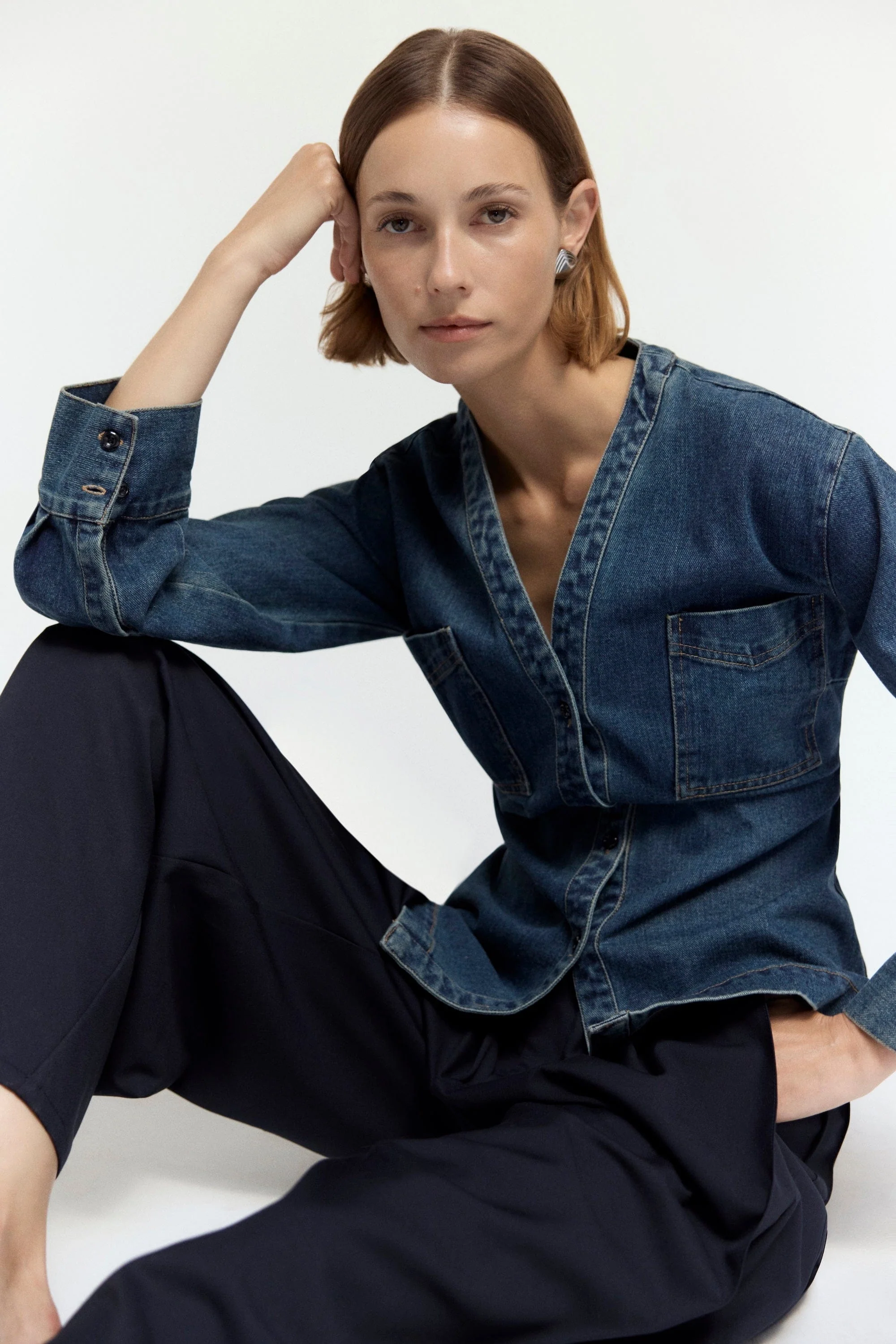 Emmett Cinch-Waist Denim Jacket - Image 12