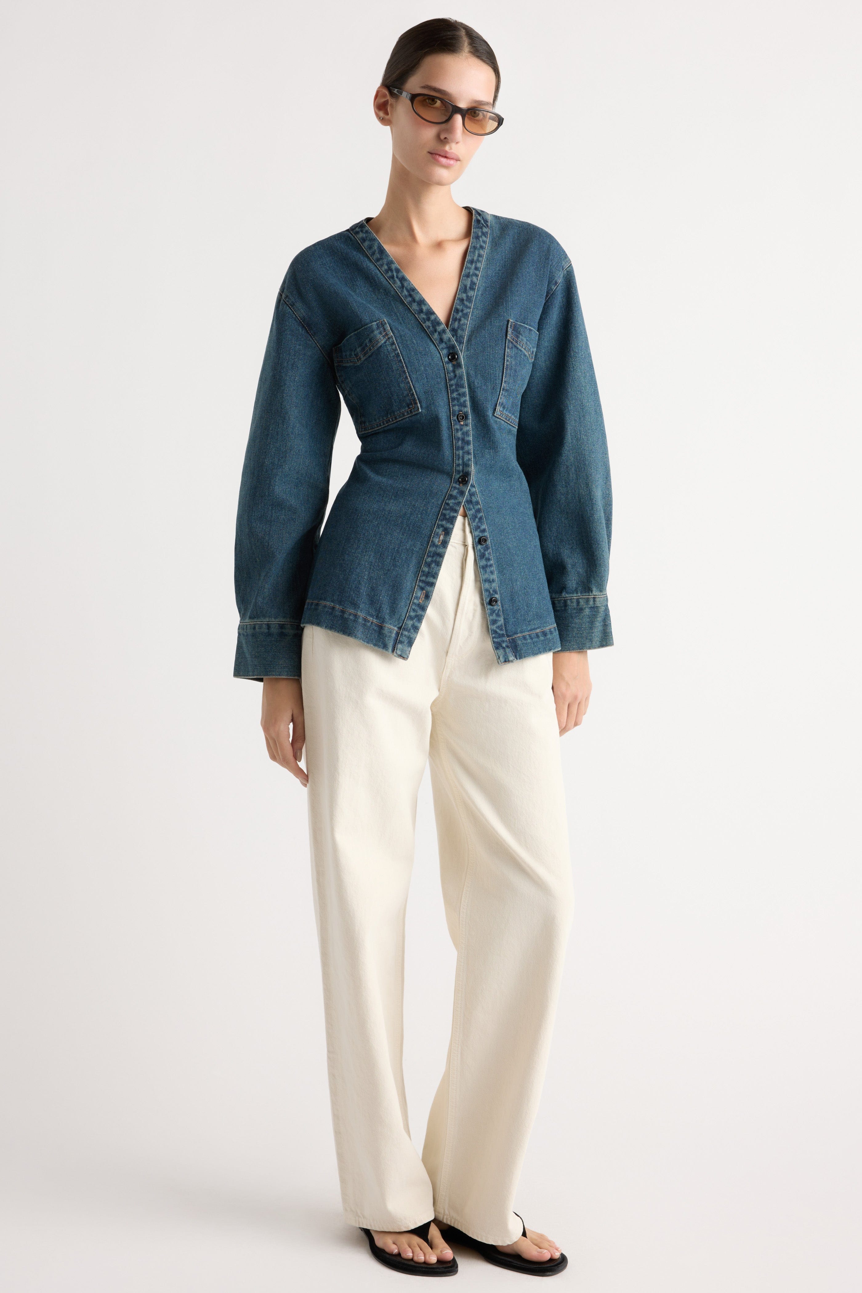 Emmett Cinch-Waist Denim Jacket - Image 5
