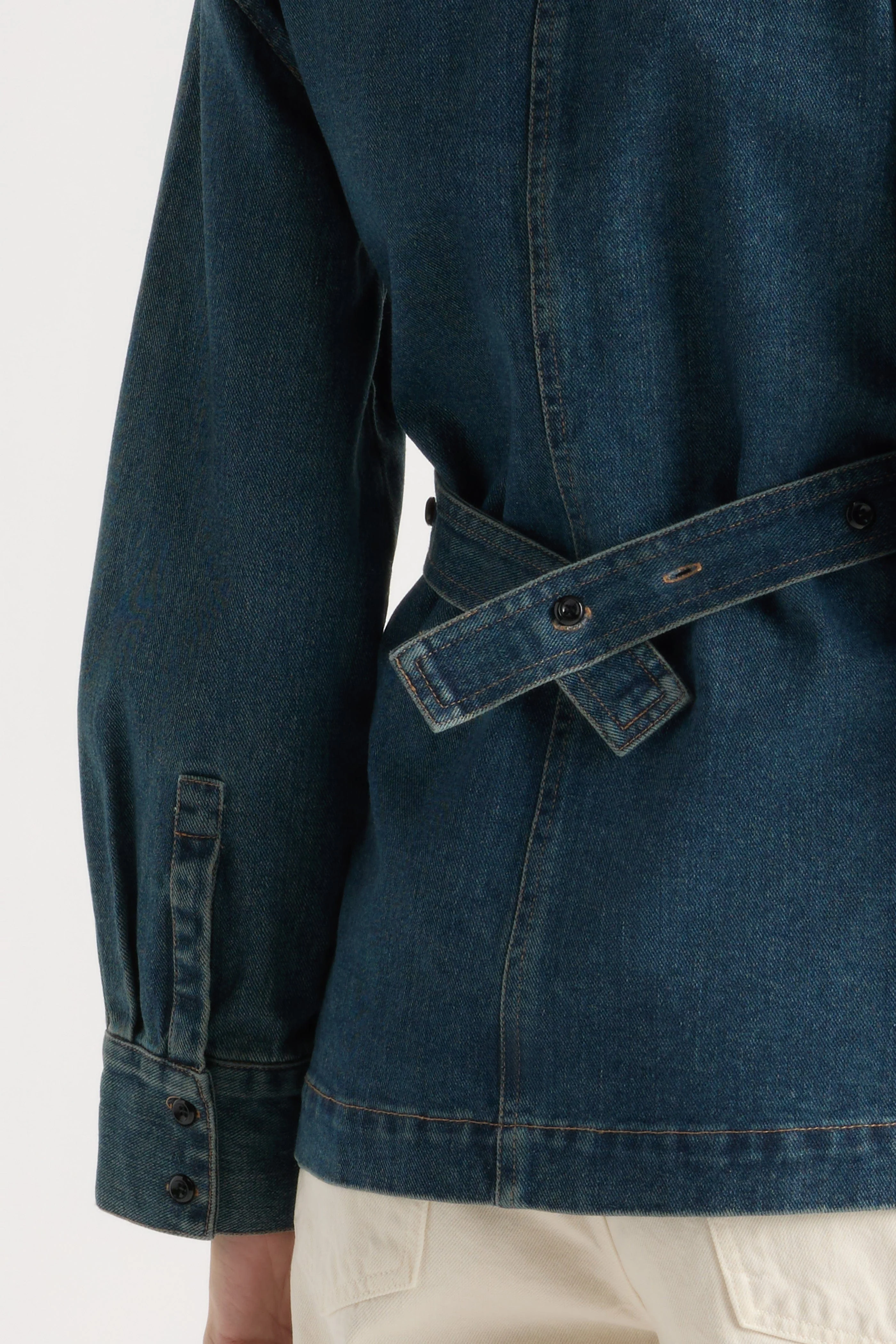 Emmett Cinch-Waist Denim Jacket - Image 7