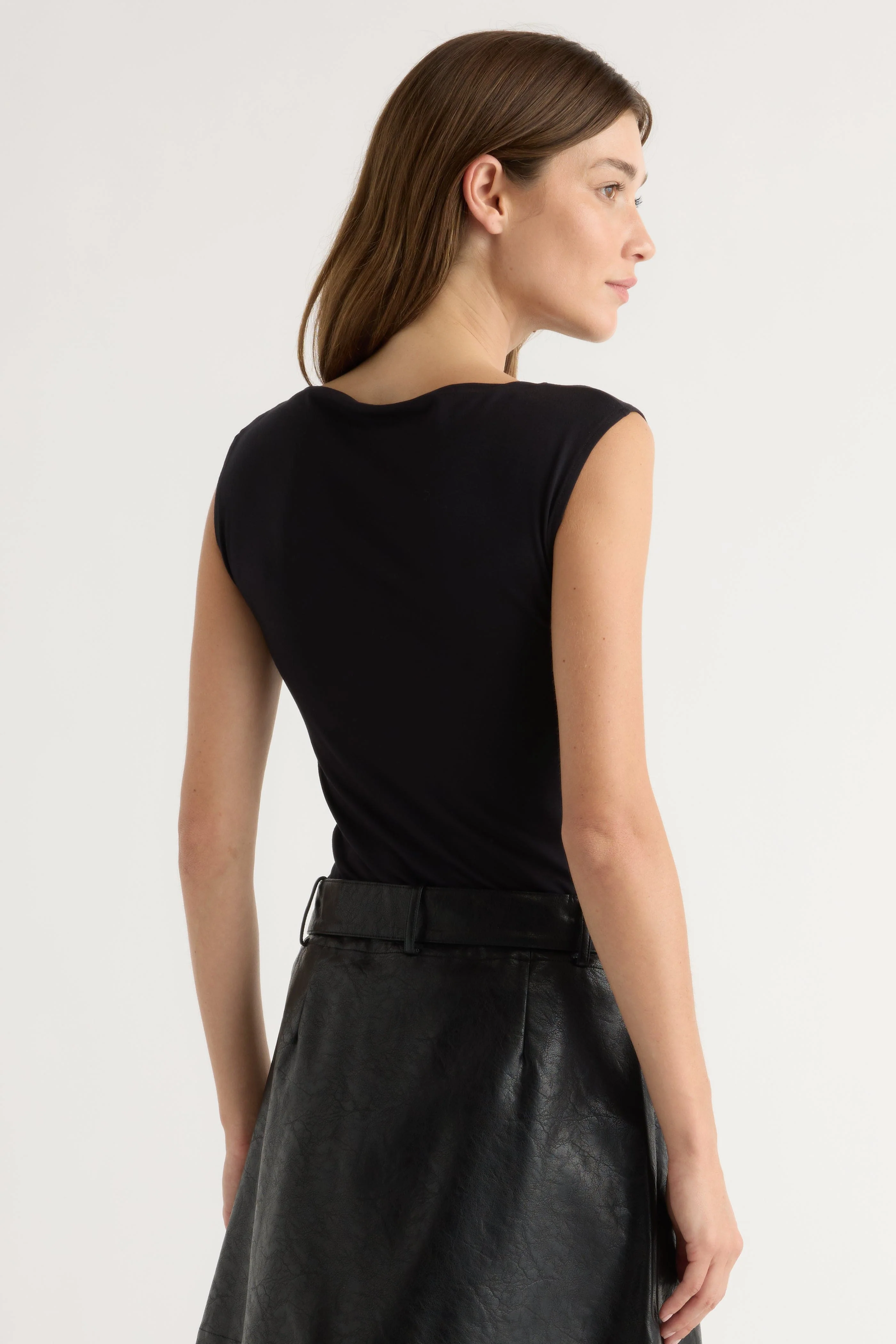 Esme Sleeveless Slit-Neck Tank - Image 8