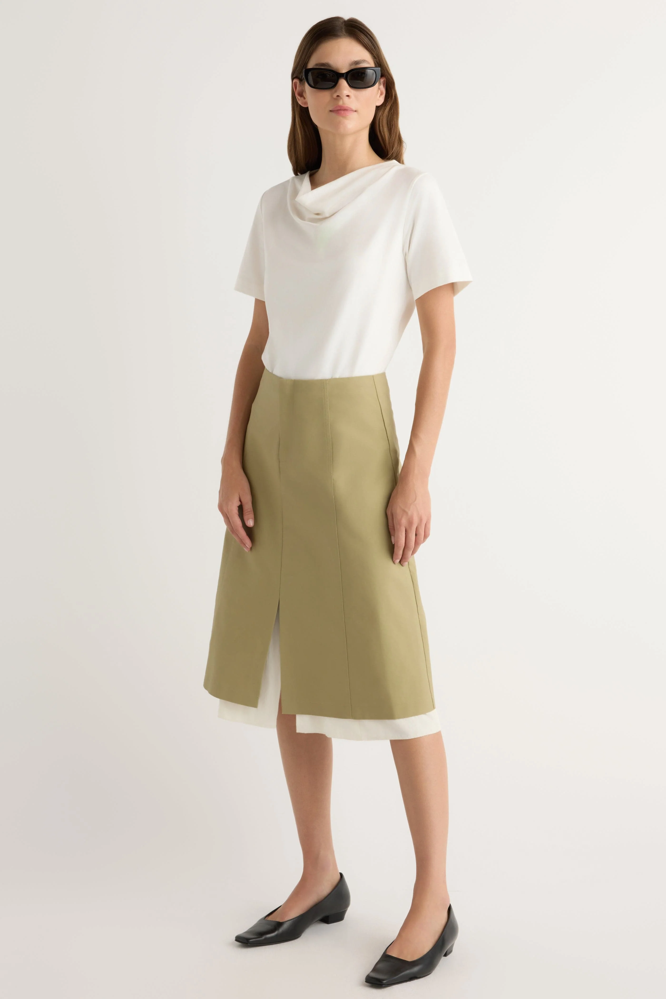 Kendra Organic Cotton Cowl-Neck Tee - Image 3