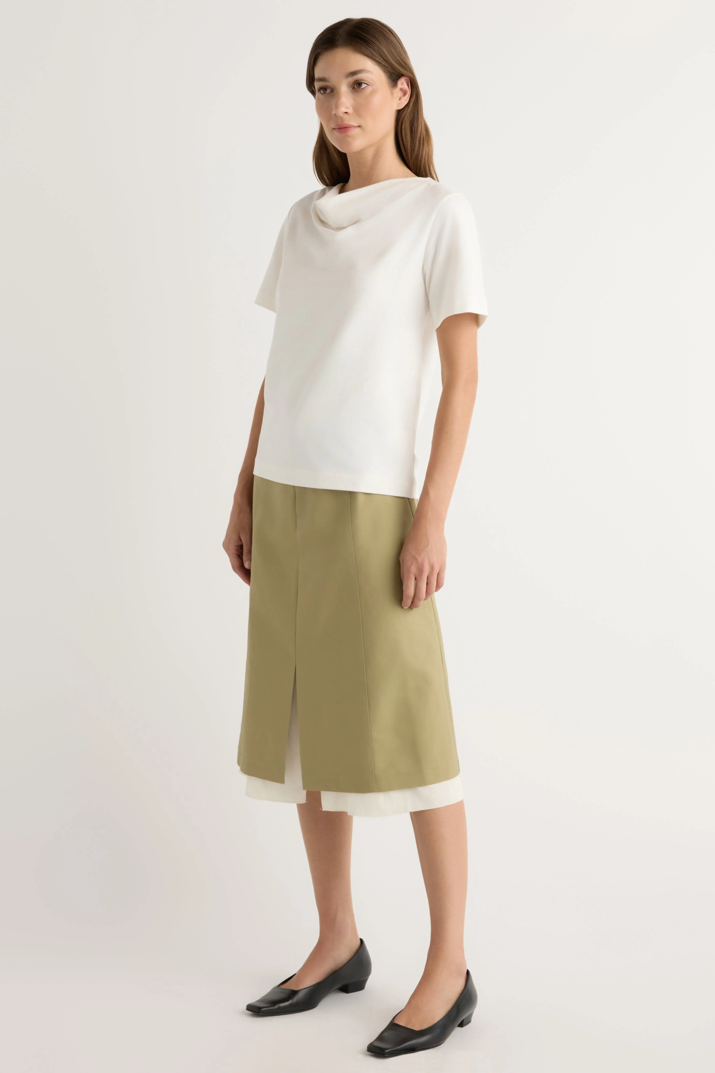 Kendra Organic Cotton Cowl-Neck Tee - Image 5