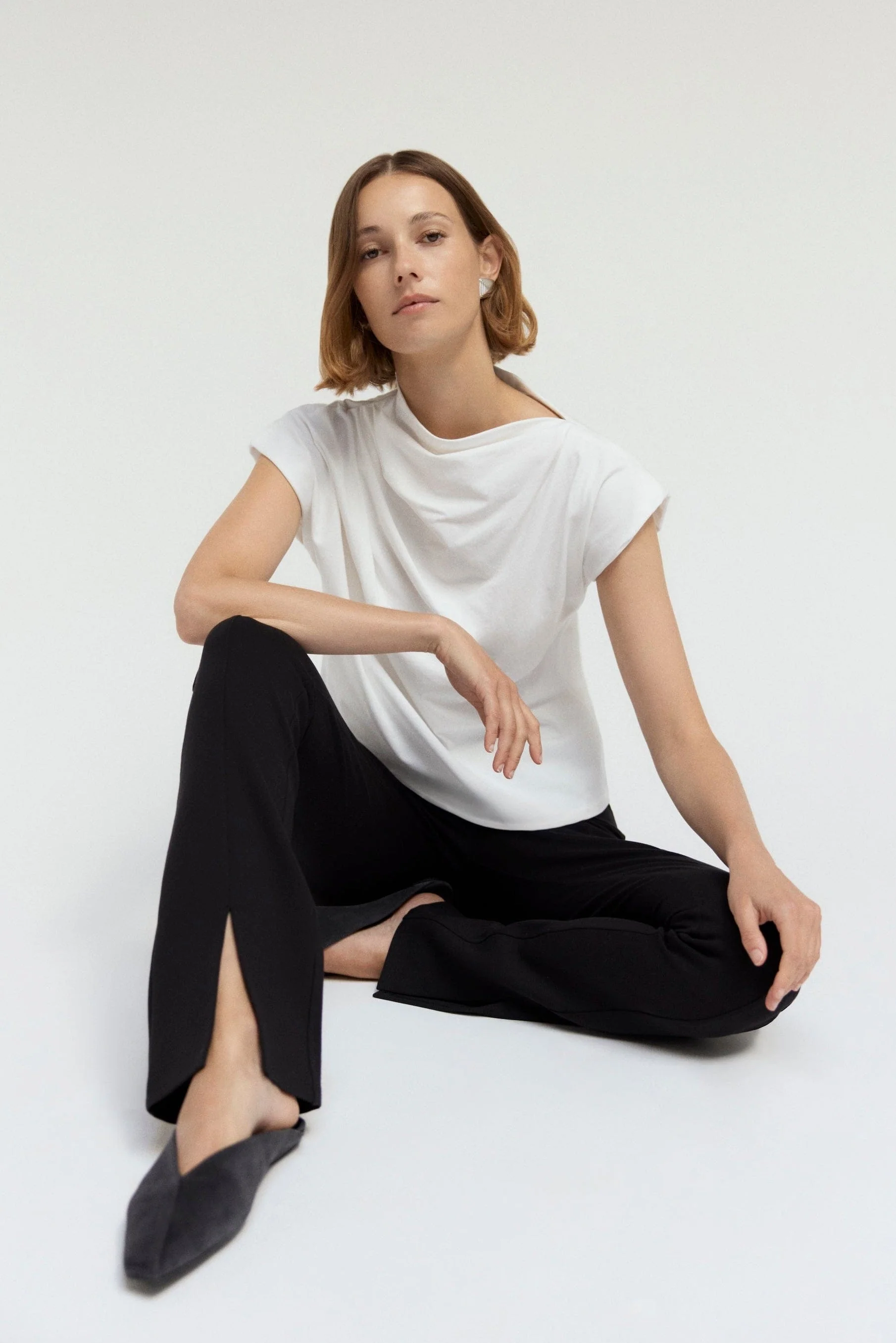 Kenny Asymmetric-Neck Tee - Image 9