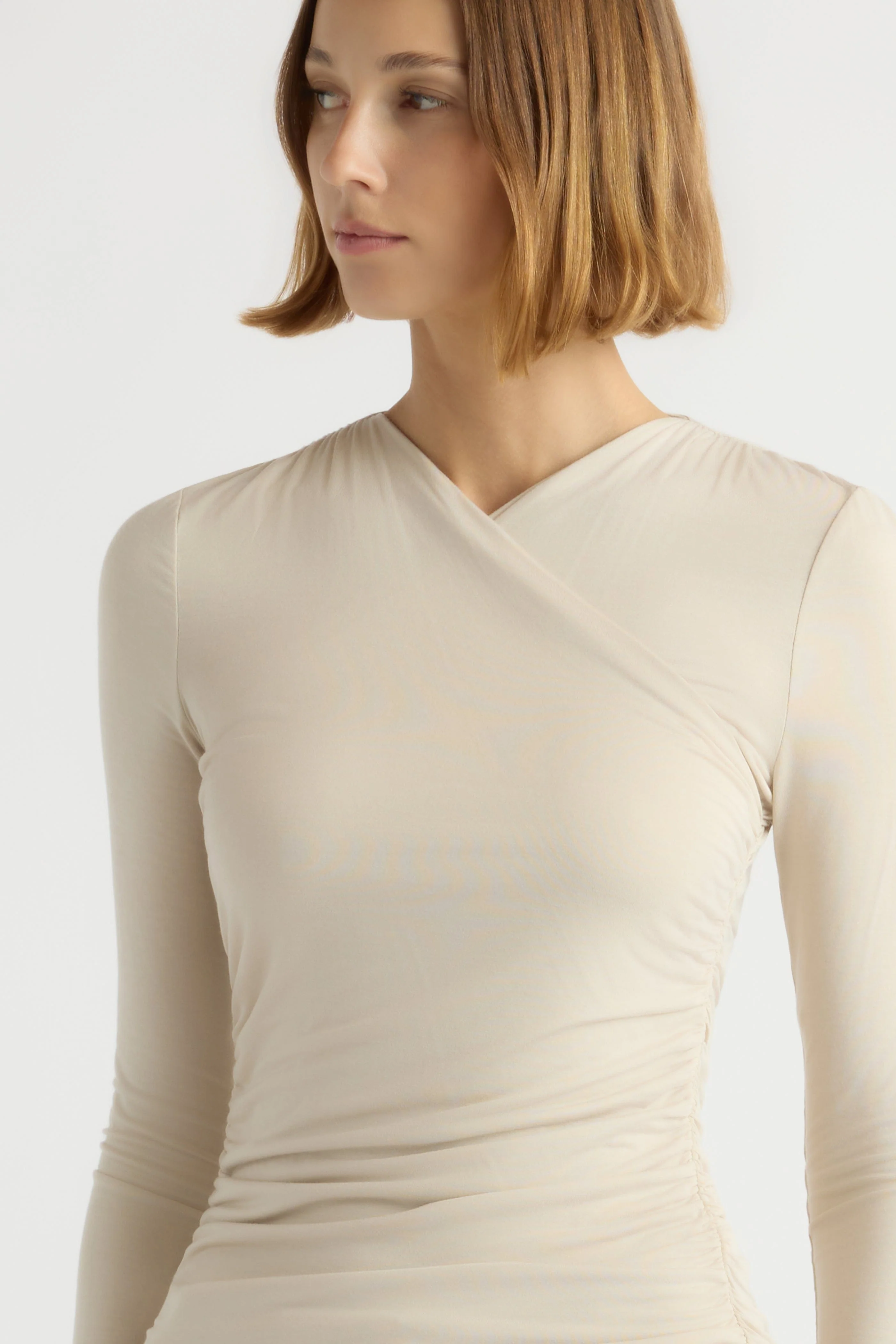 Lilou Wrap-Neck Long-Sleeve Tee - Image 4