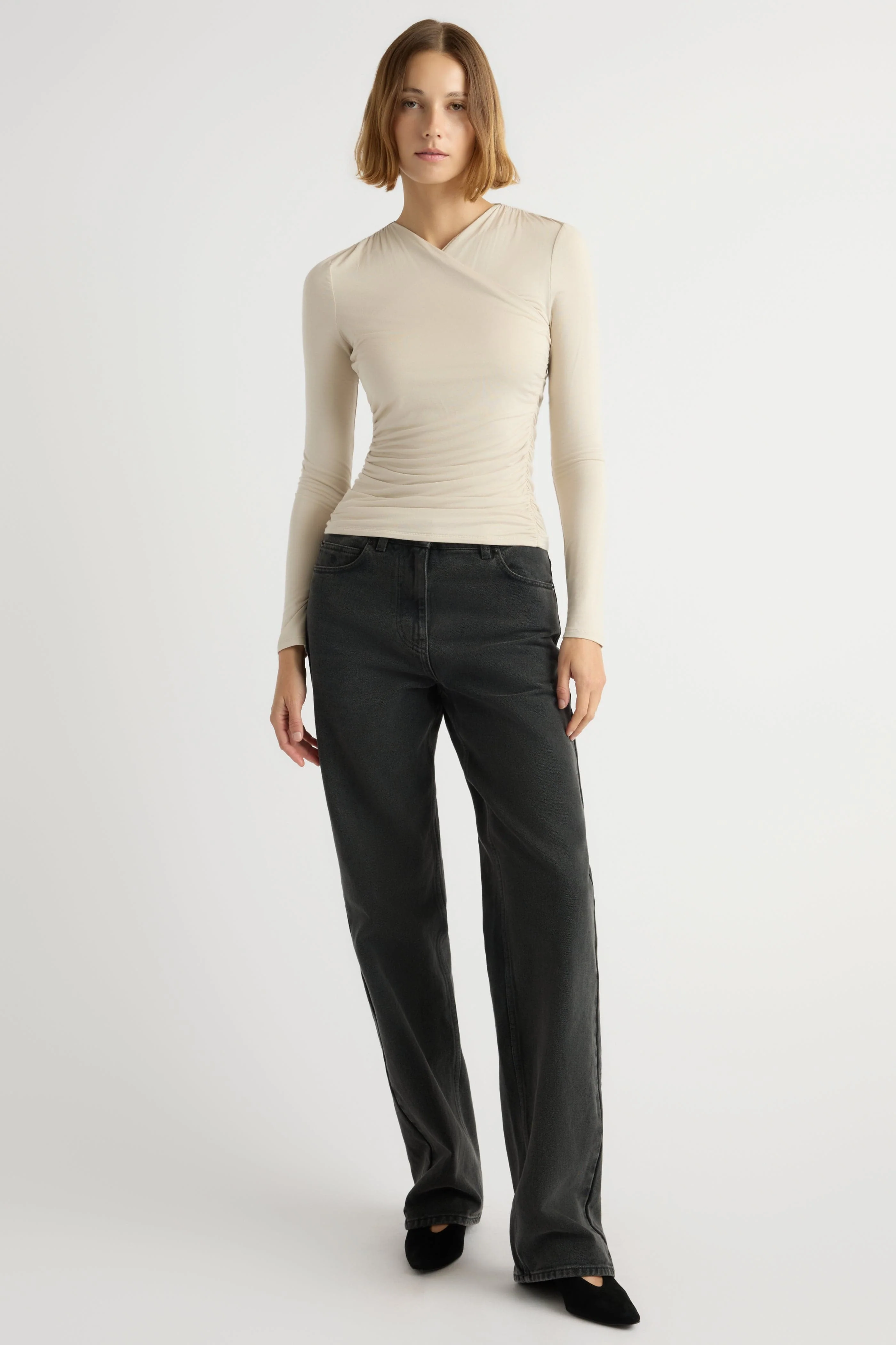 Lilou Wrap-Neck Long-Sleeve Tee - Image 5