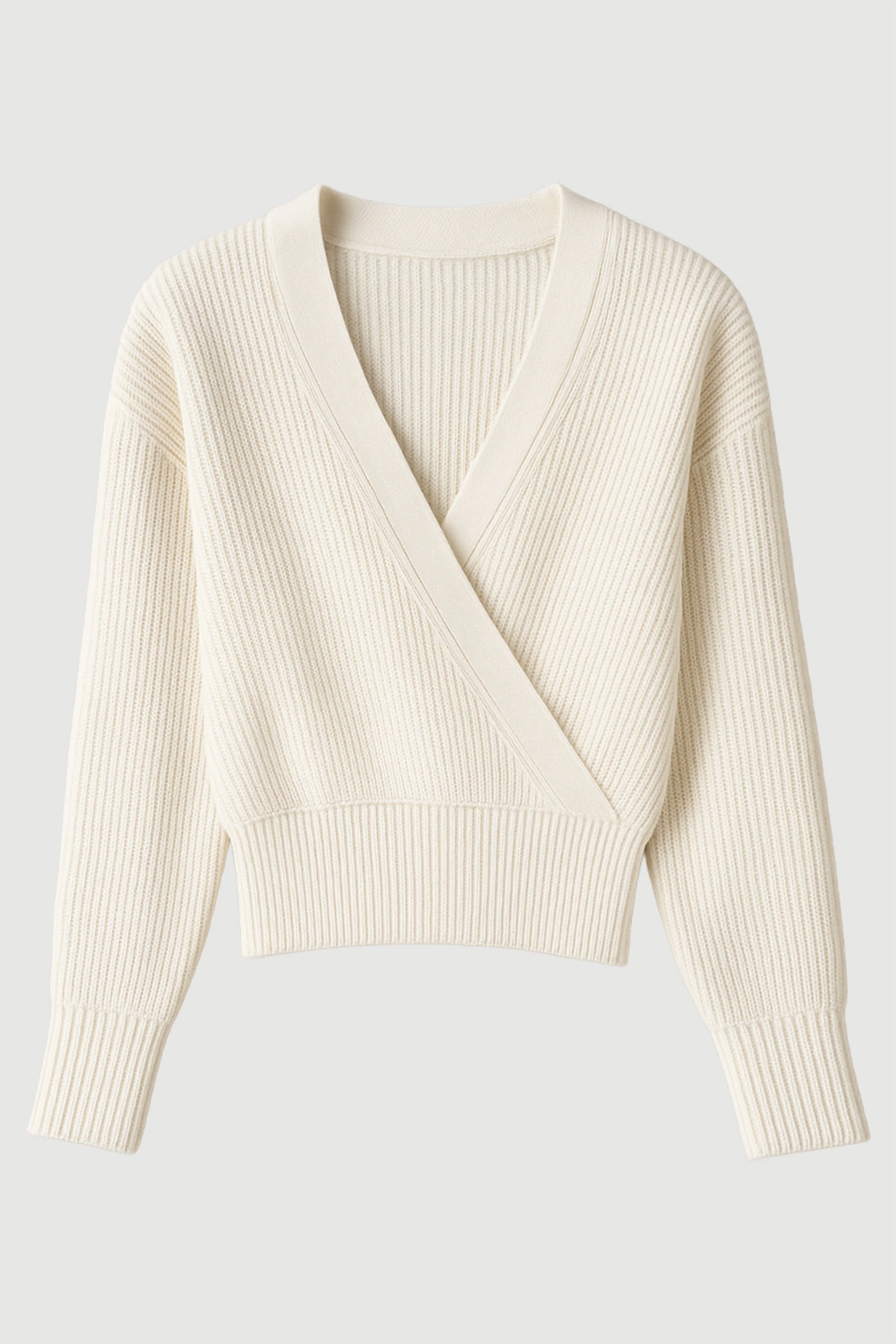 Maren Cropped V-Neck Sweater - Image 6