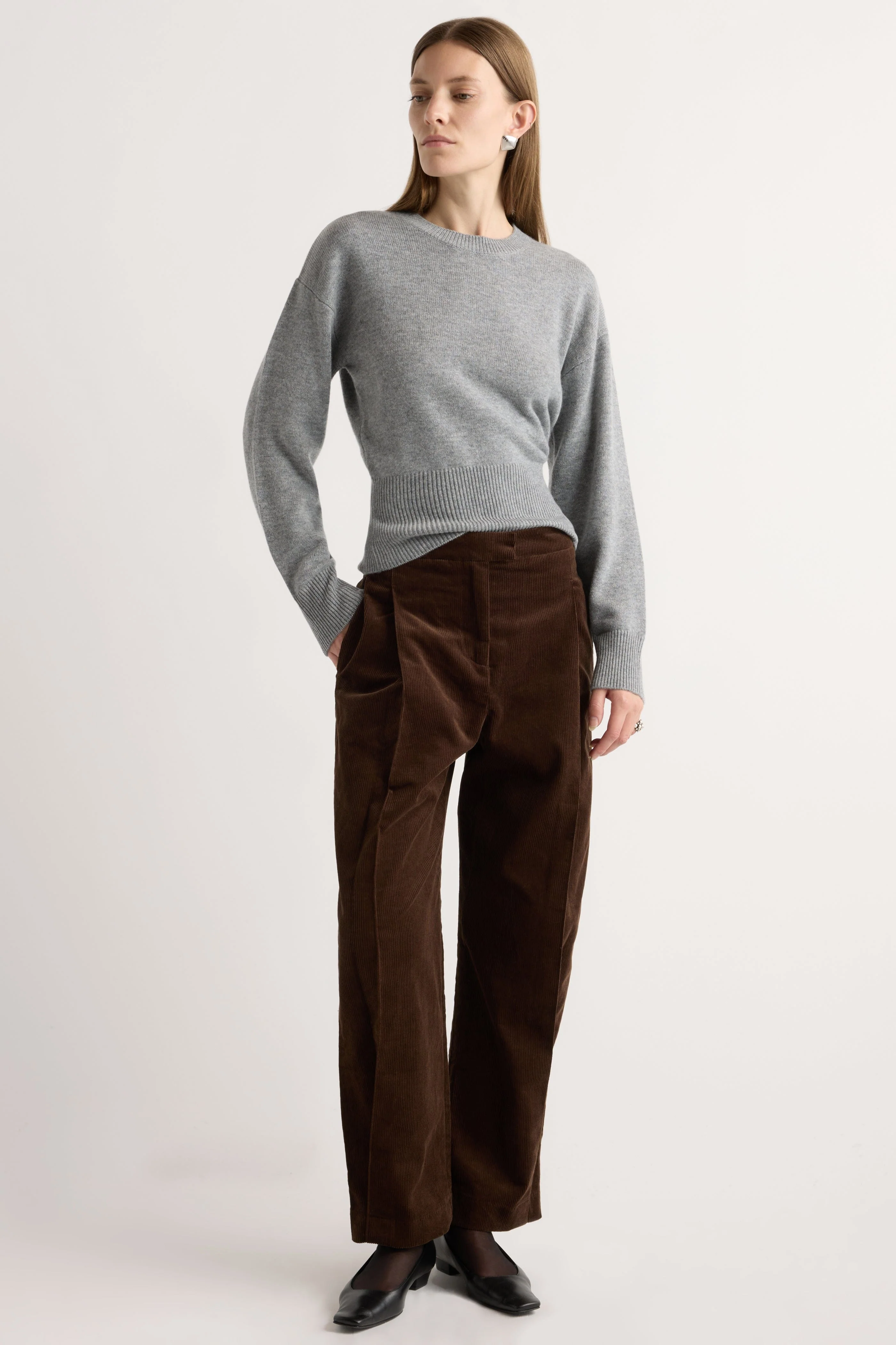 Marielle Wool-Cashmere Blouson Sweater - Image 3