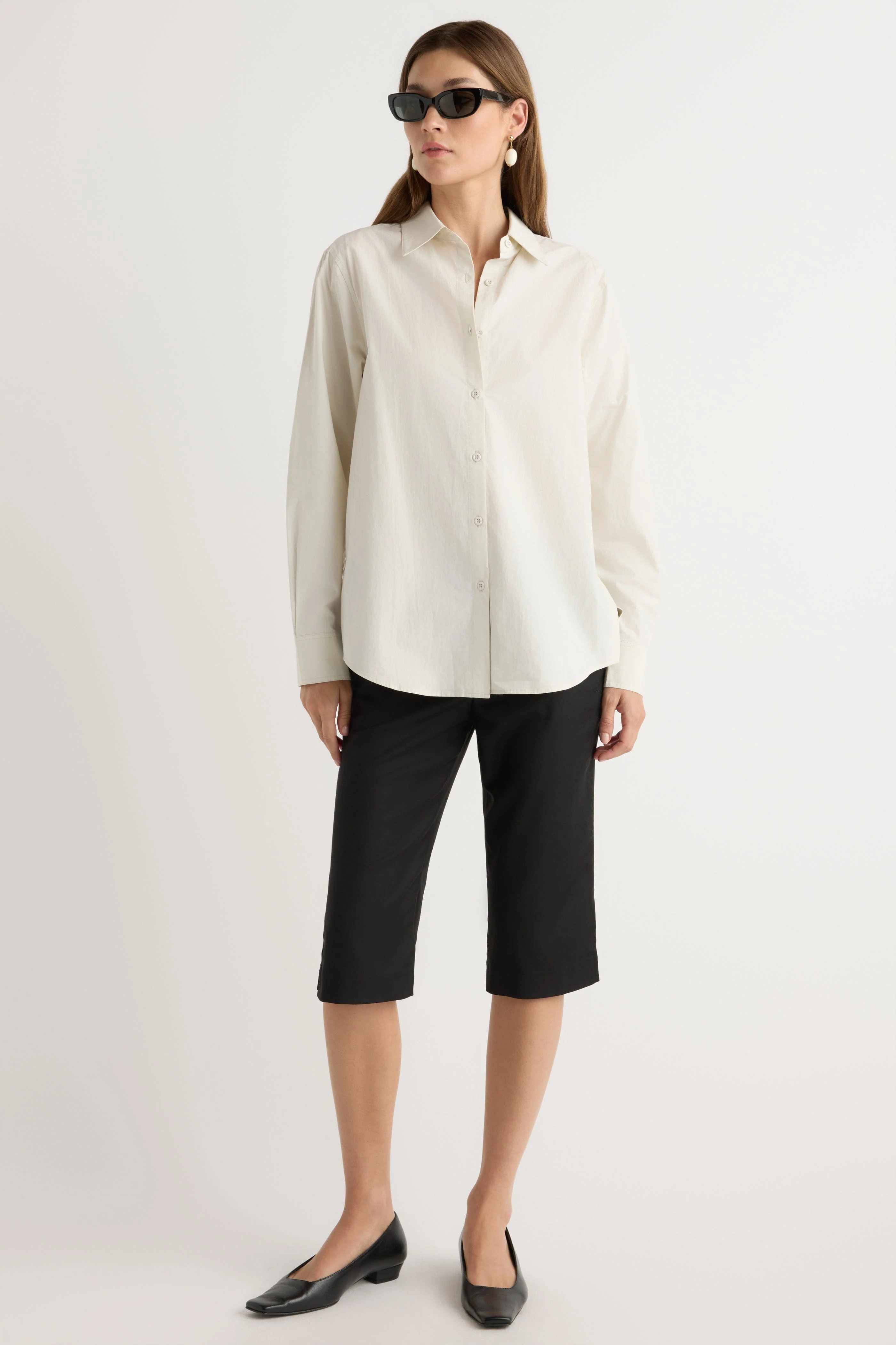 Phoebe Side-Button Tulip-Hem Shirt - Image 3