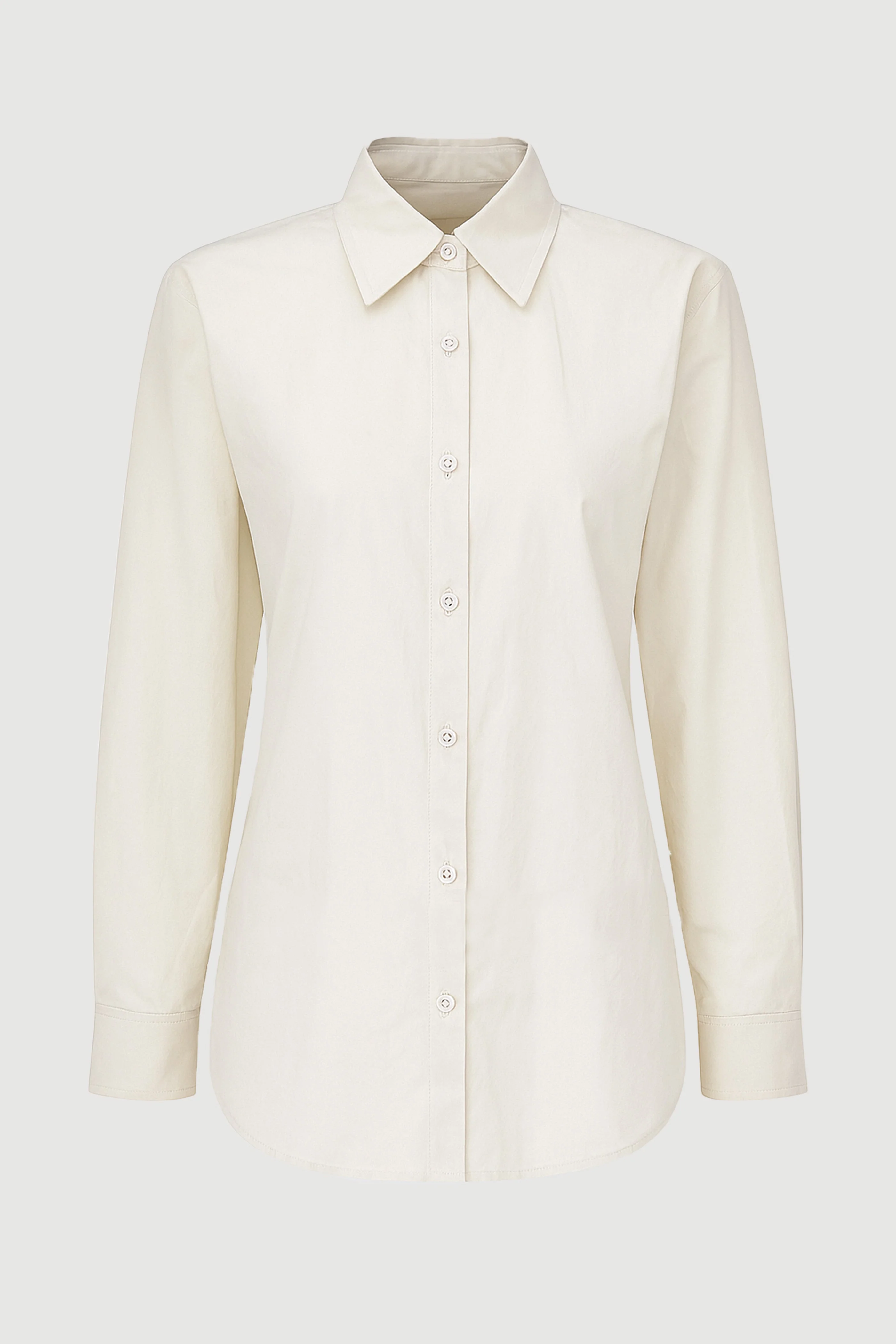 Phoebe Side-Button Tulip-Hem Shirt - Image 9
